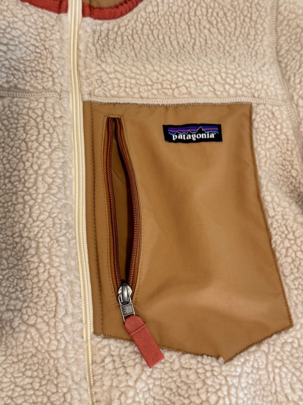 Patagonia Women’s Retro Pile Fleece Jacket - Natural/ Tan Color - Sz L EUC - Picture 8 of 11